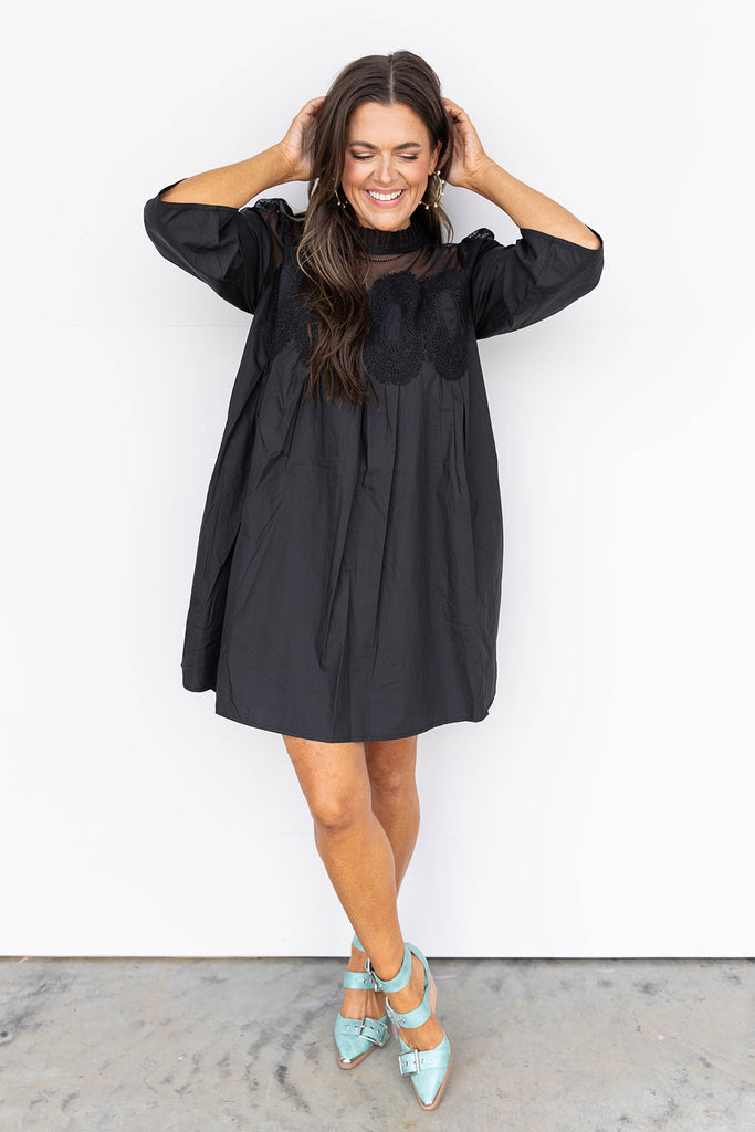 Up Town Chic Dress- Black