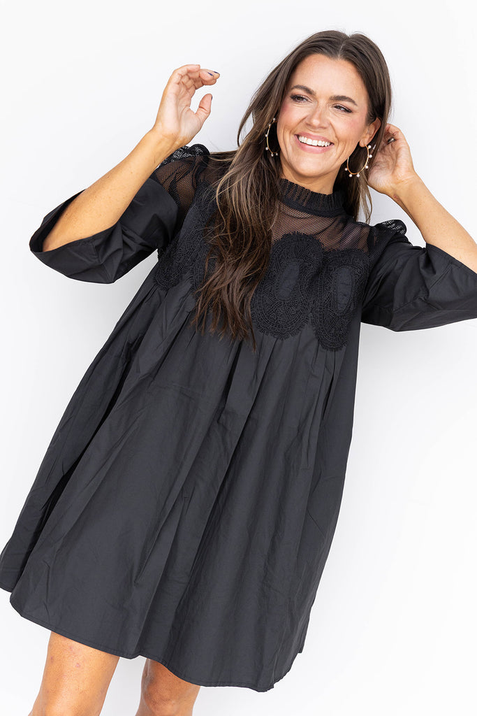 Up Town Chic Dress- Black