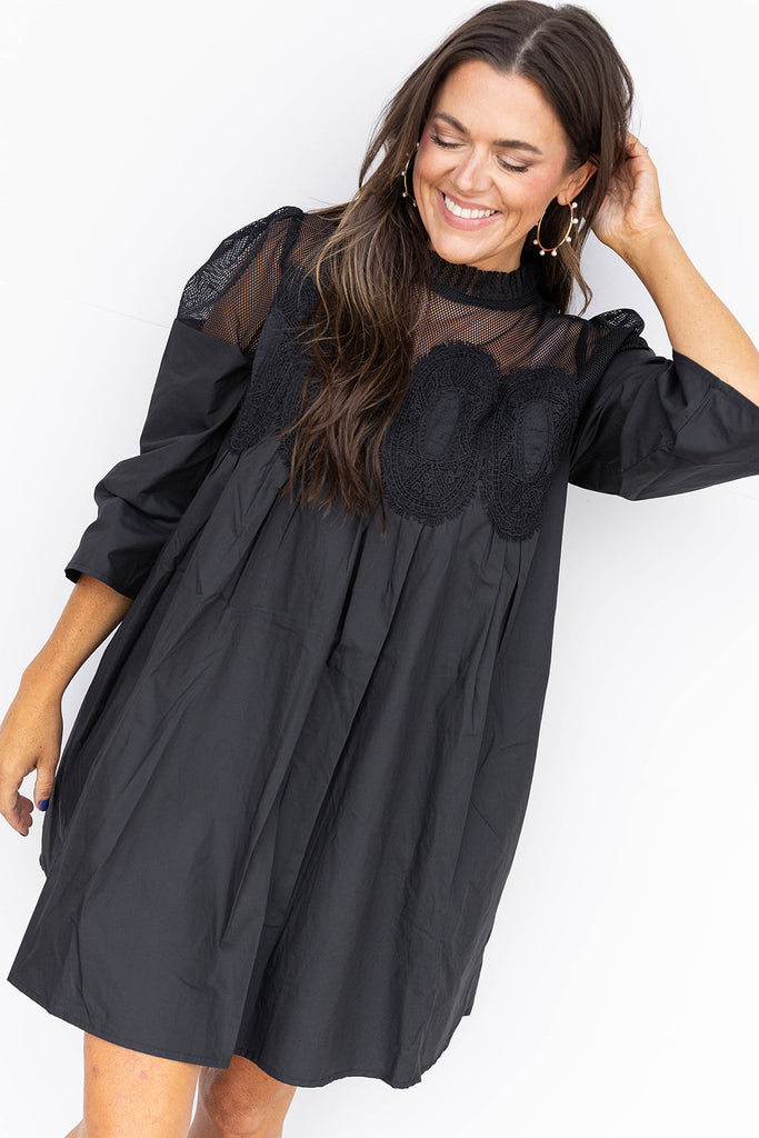 Up Town Chic Dress- Black