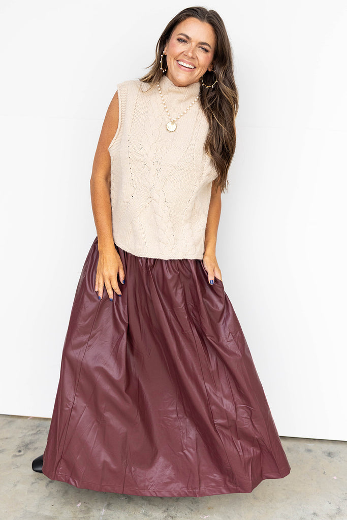 Sleeveless Serenity Sweater - Oatmeal