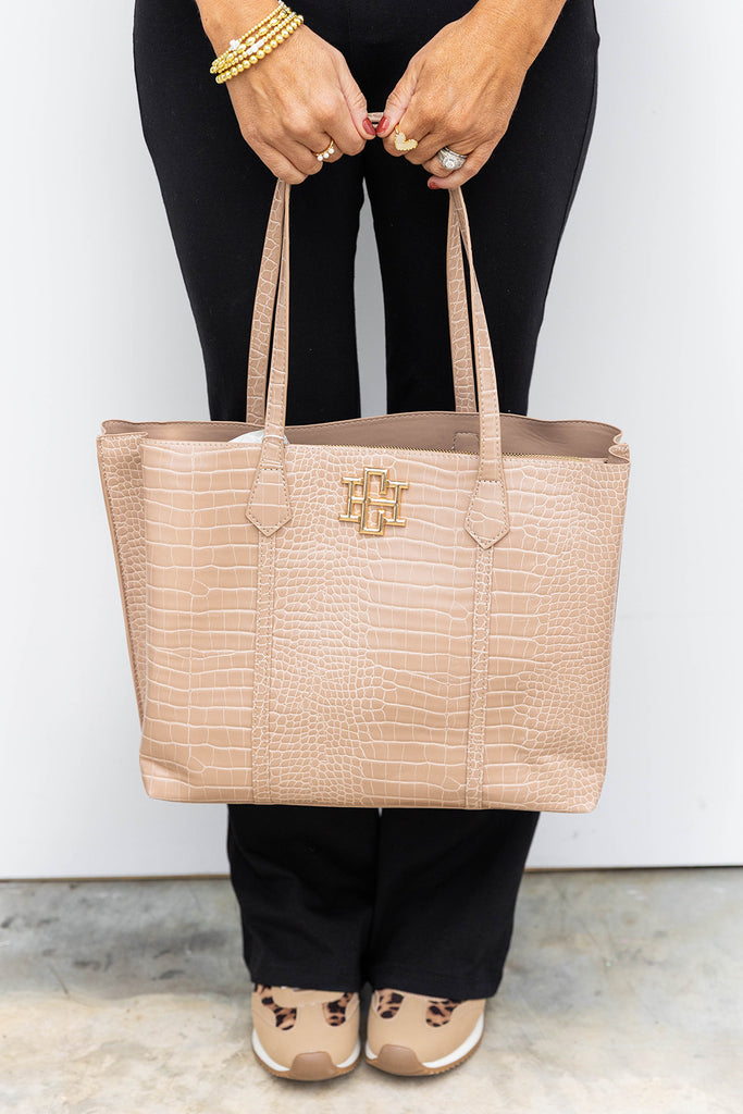 Caroline Hill Heath Tote Bag -Latte EC