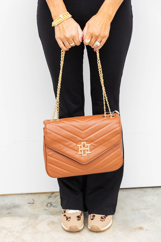 Caroline Hill Fiona Crossbody - Saddle EC