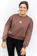 Off Duty Crop Crewneck - Brown