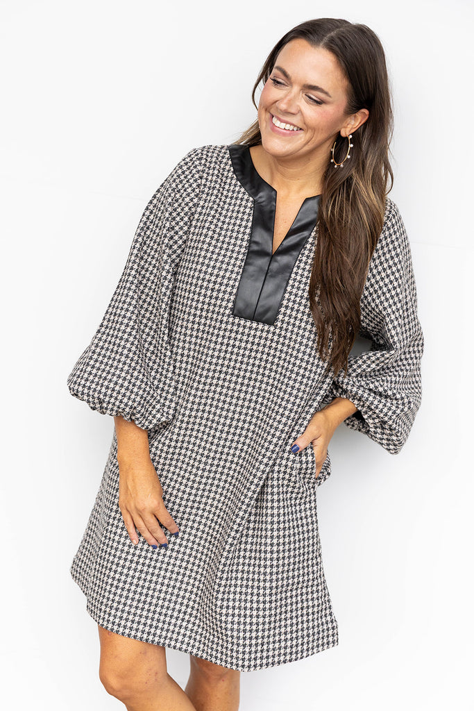 At Bryant Stadium Herringbone Dress