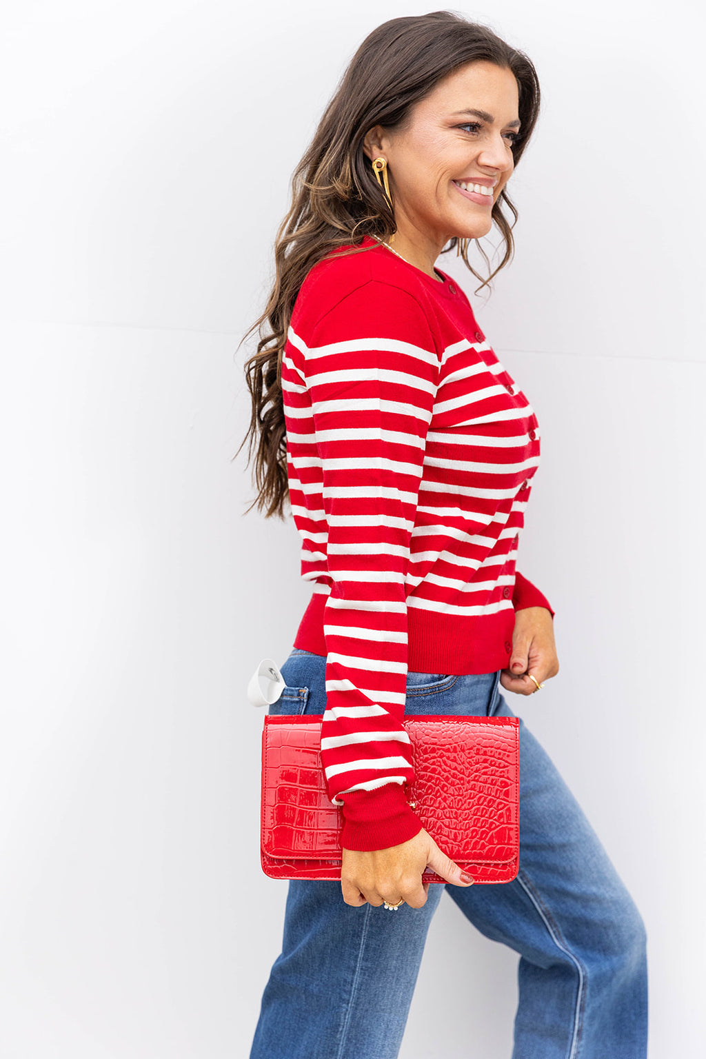 Caroline Hill Clutch / Crossbody - Red Patent EC