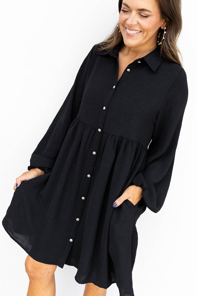 Mistletoe Moment Dress- Black