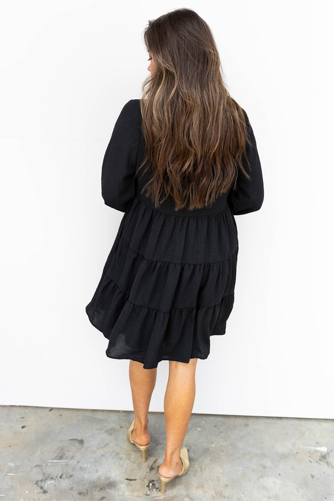 Mistletoe Moment Dress- Black