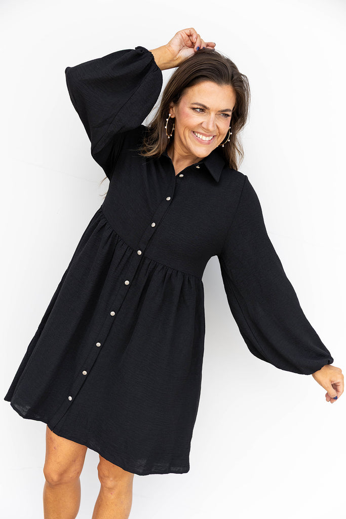 Mistletoe Moment Dress- Black