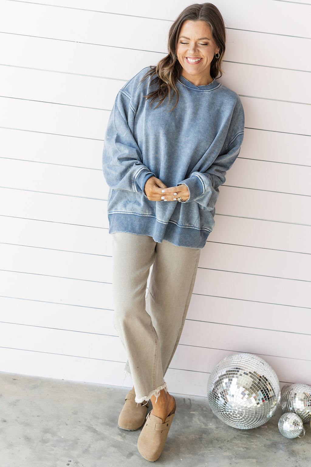 Over the Edge pullover - Dusty Blue