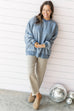 Over the Edge pullover - Dusty Blue