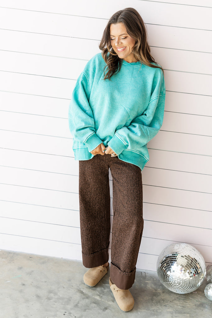 Over the Edge pullover - Turquoise