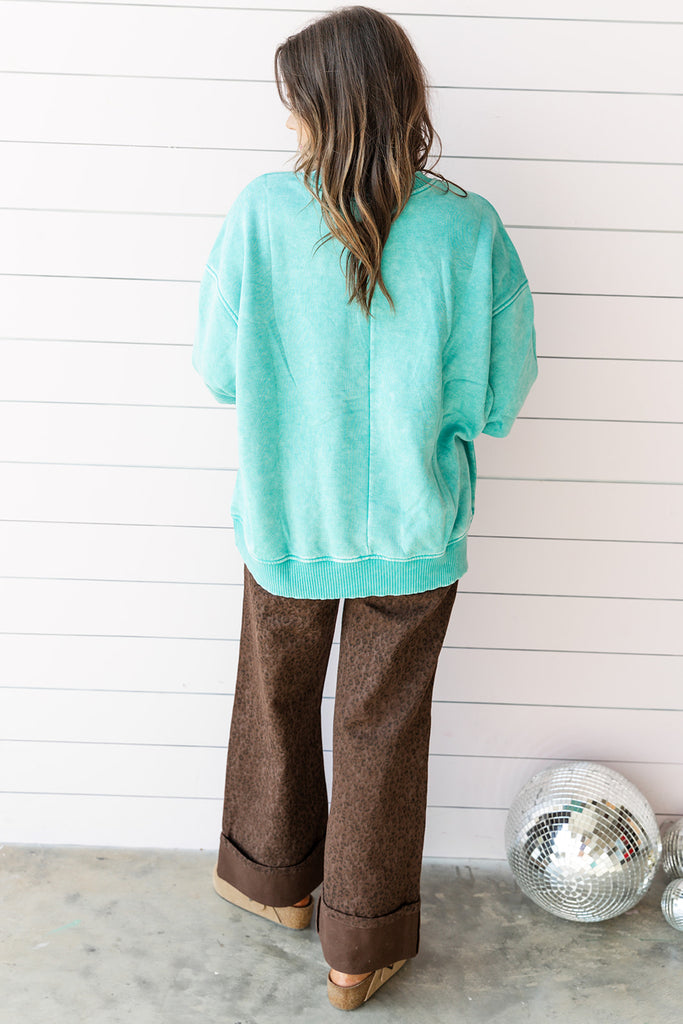 Over the Edge pullover - Turquoise