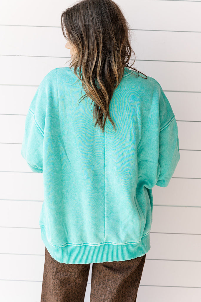 Over the Edge pullover - Turquoise