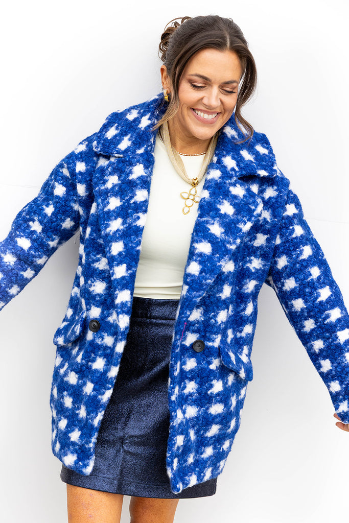 High Society Coat - Blue