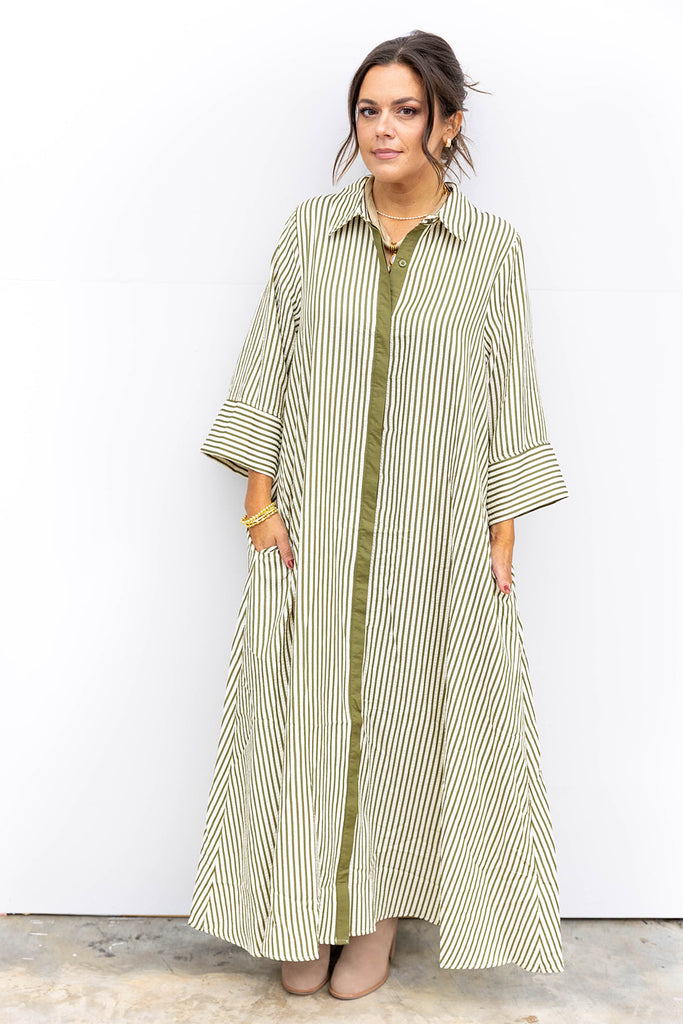 Harbor Breeze Button Dress