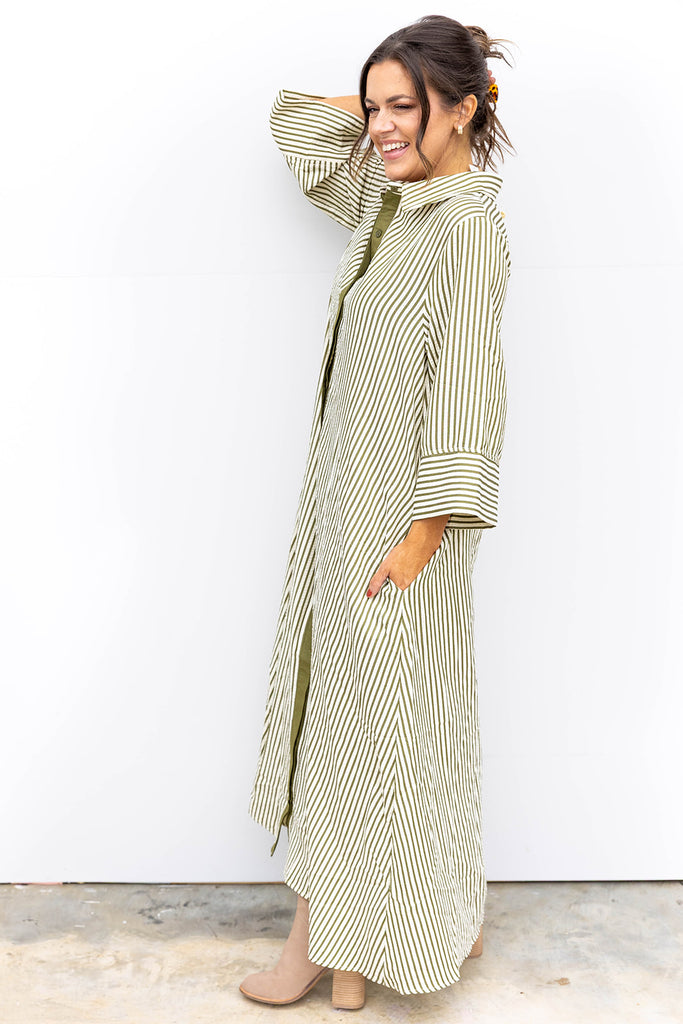 Harbor Breeze Button Dress