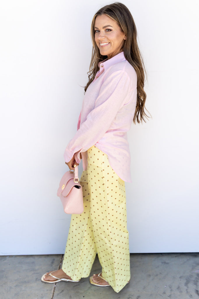 Pretty In Polka Dot Pants -Yellow