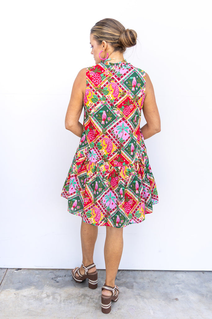 Rustic Rio Dress - Olive - Multi