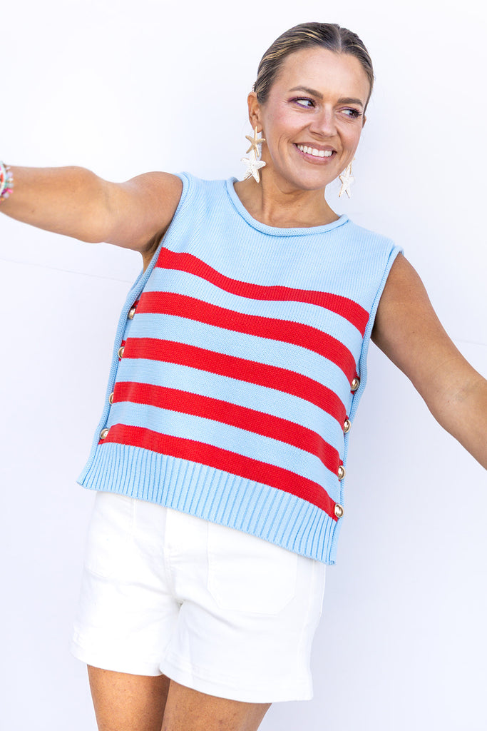 Rebel Yell Top - Blue