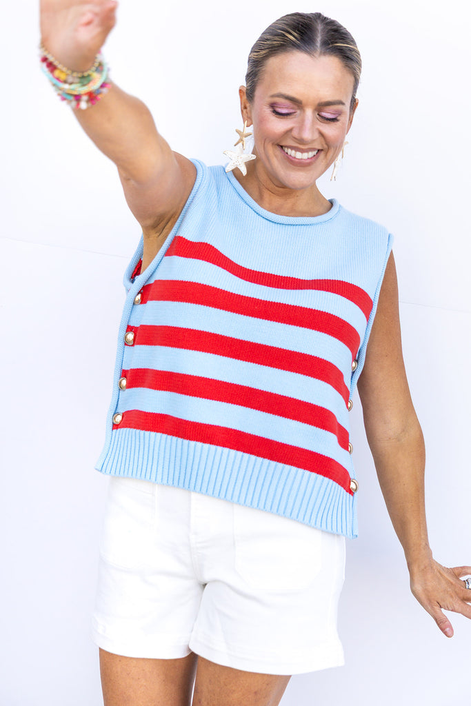 Rebel Yell Top - Blue