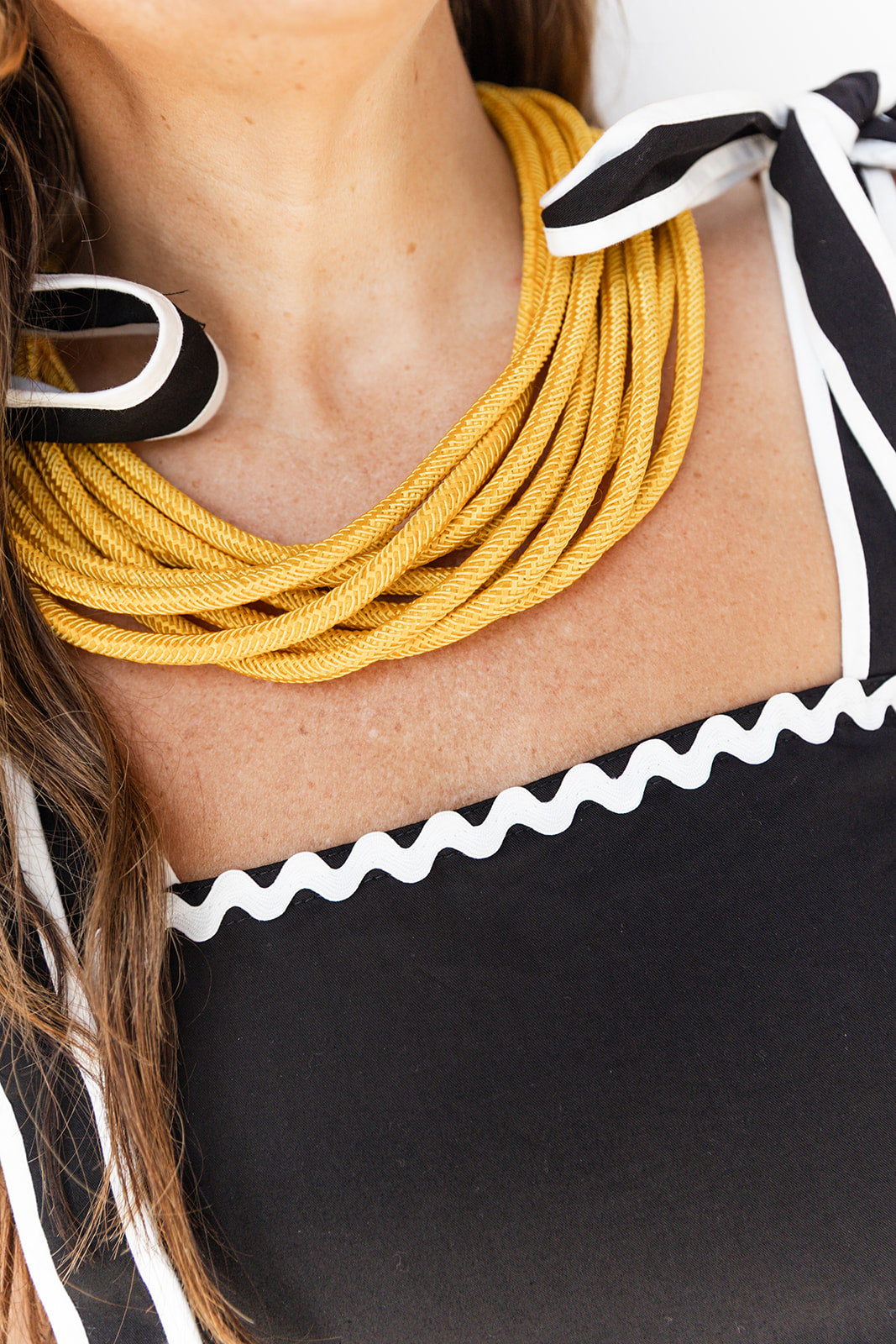 "Original" Slub 8-Strand Necklace (golden rod) NK261