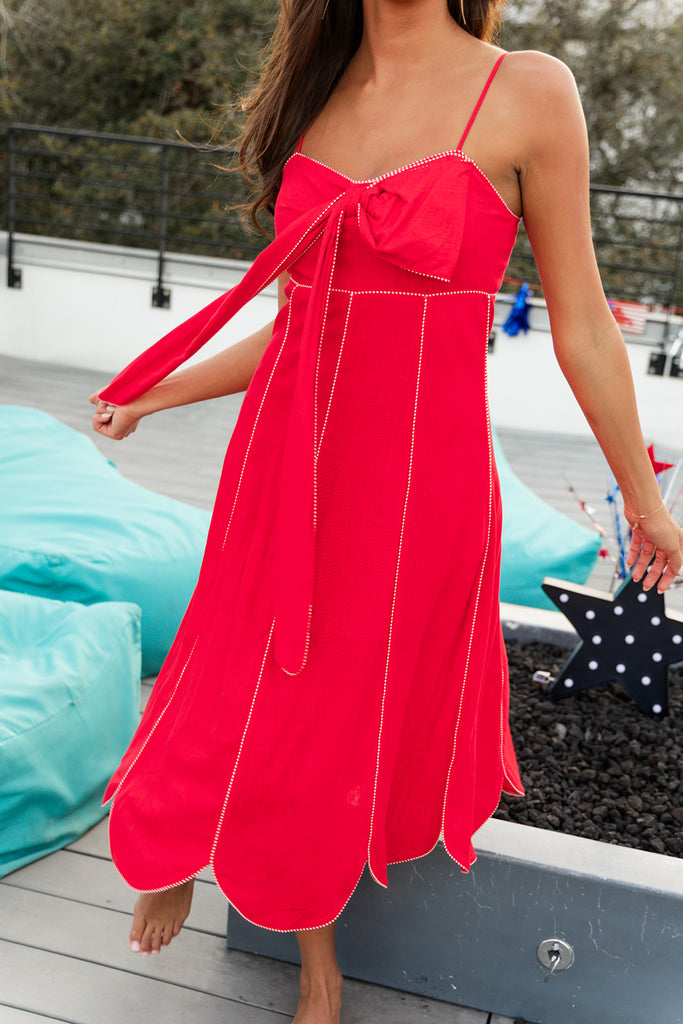 Alright By Me Dress - Poppy Red