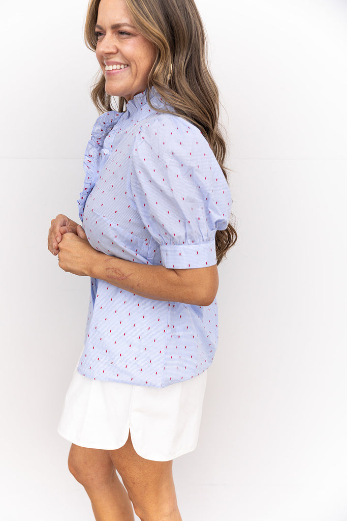 Don't Tell On Me Top - Chambray