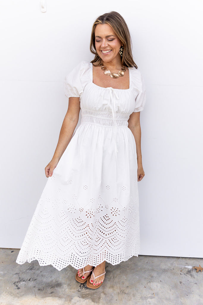 Change Of Heart Midi Dress - Off White