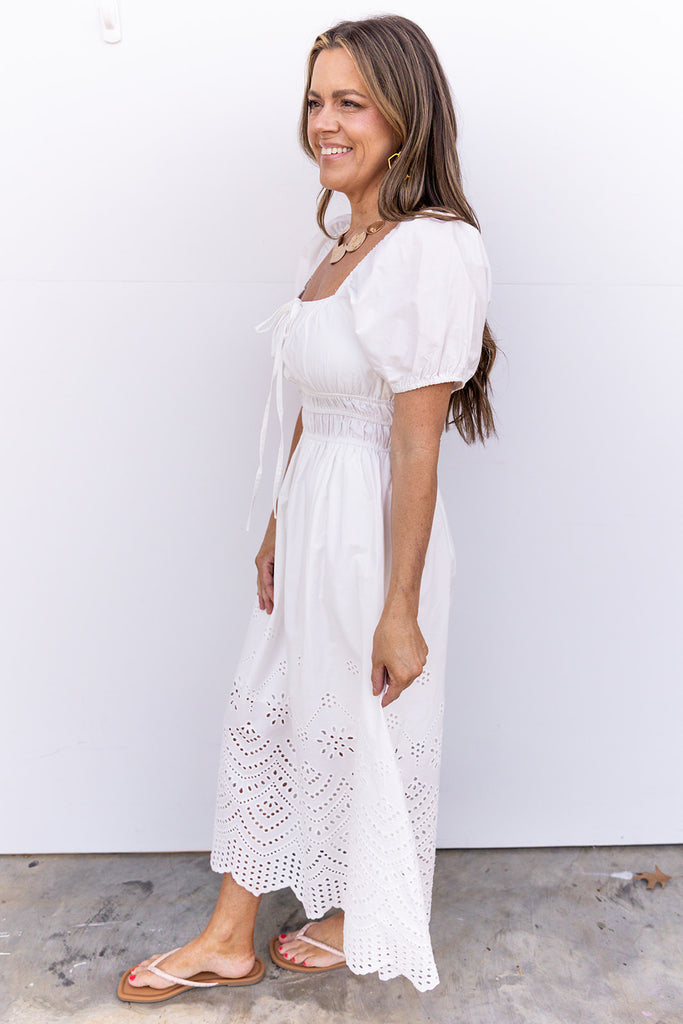 Change Of Heart Midi Dress - Off White