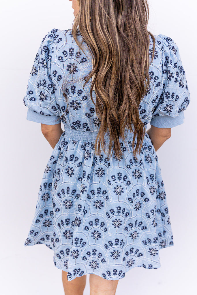 I Won't Back Down Mini Dress - LT. Blue