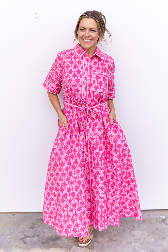 Glory Days Midi Dress - Pink