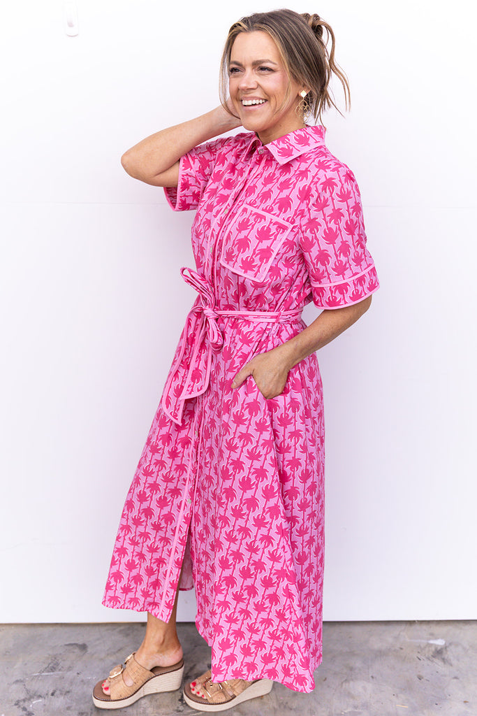 Glory Days Midi Dress - Pink