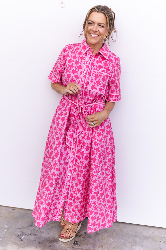 Glory Days Midi Dress - Pink