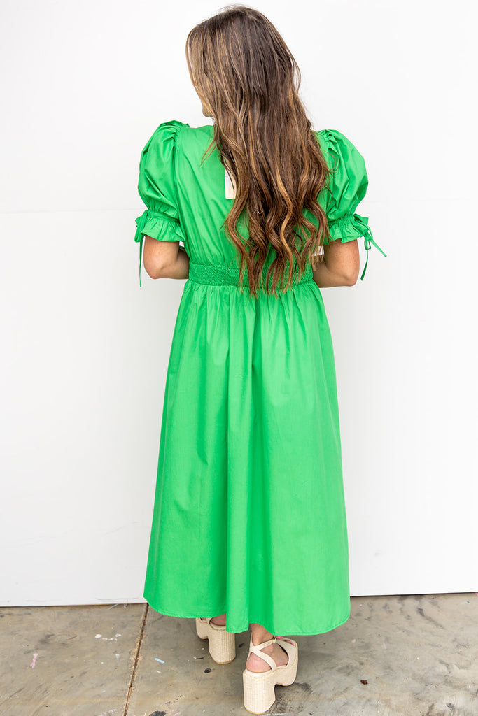 Mountain With A View Midi Dress - Green