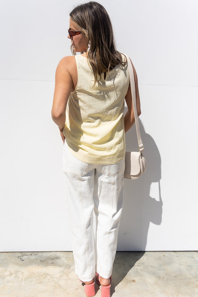 Bless The Broken Road Blouse - Pale Banana