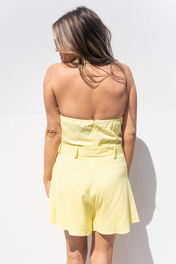 Wish I Didn't Romper - Pale Banana