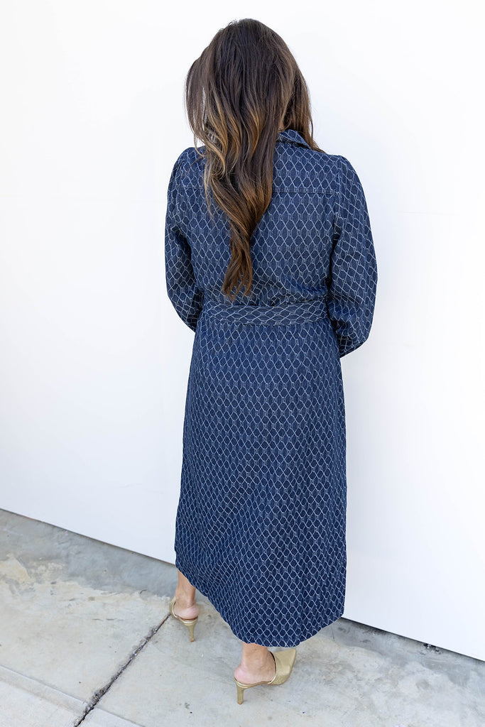 Blue Skies Belted Dress