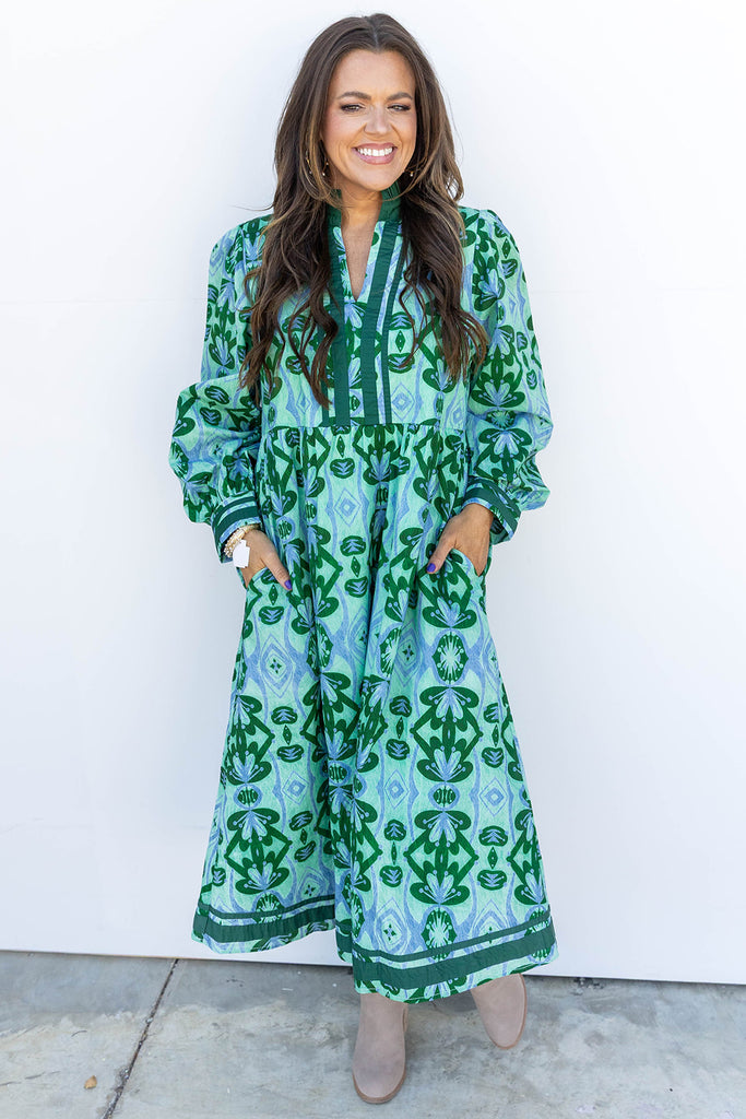 Marlow Midi Dress- Green