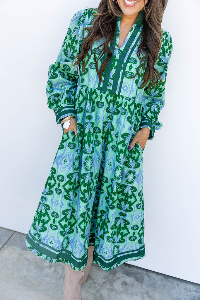 Marlow Midi Dress- Green