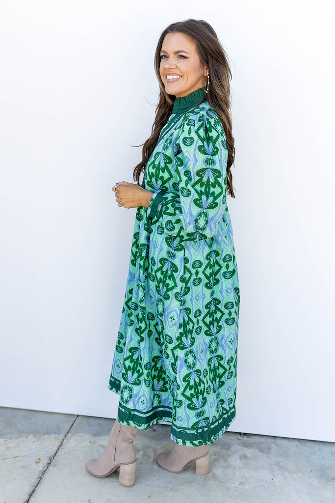 Marlow Midi Dress- Green
