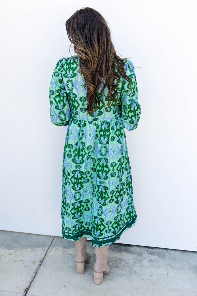 Marlow Midi Dress- Green
