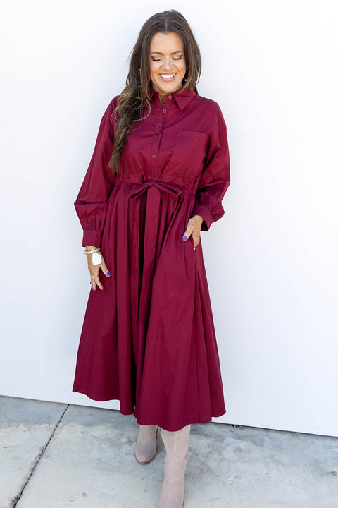 Burgundy Breeze Maxi Dress