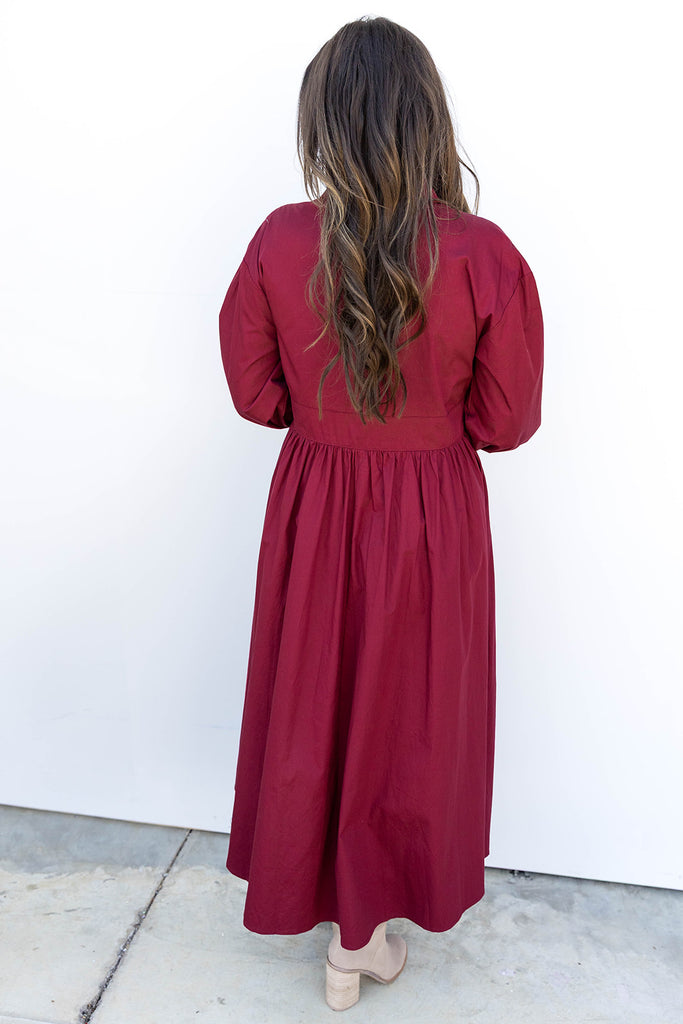 Burgundy Breeze Maxi Dress