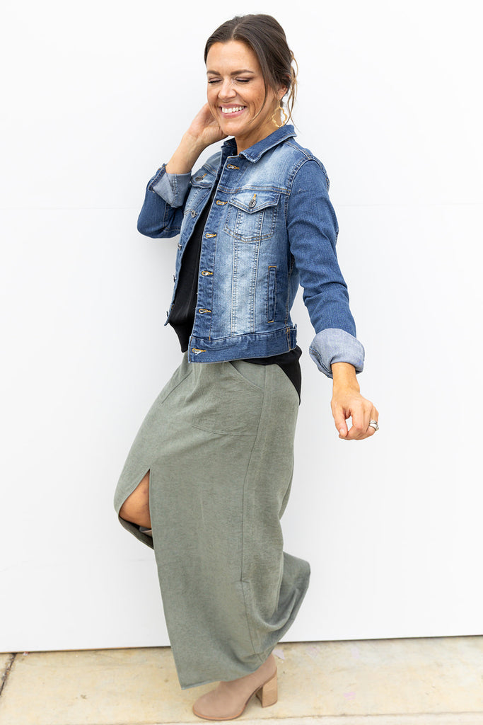 Daily Use Fitted Denim Jacket