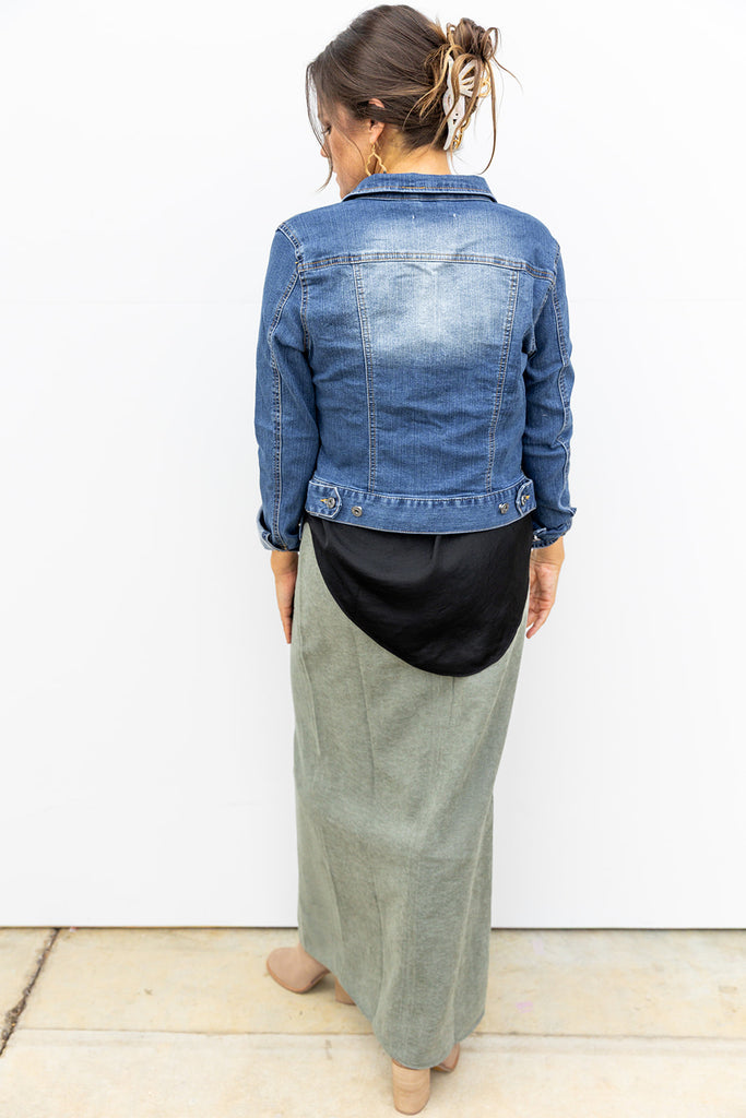 Daily Use Fitted Denim Jacket