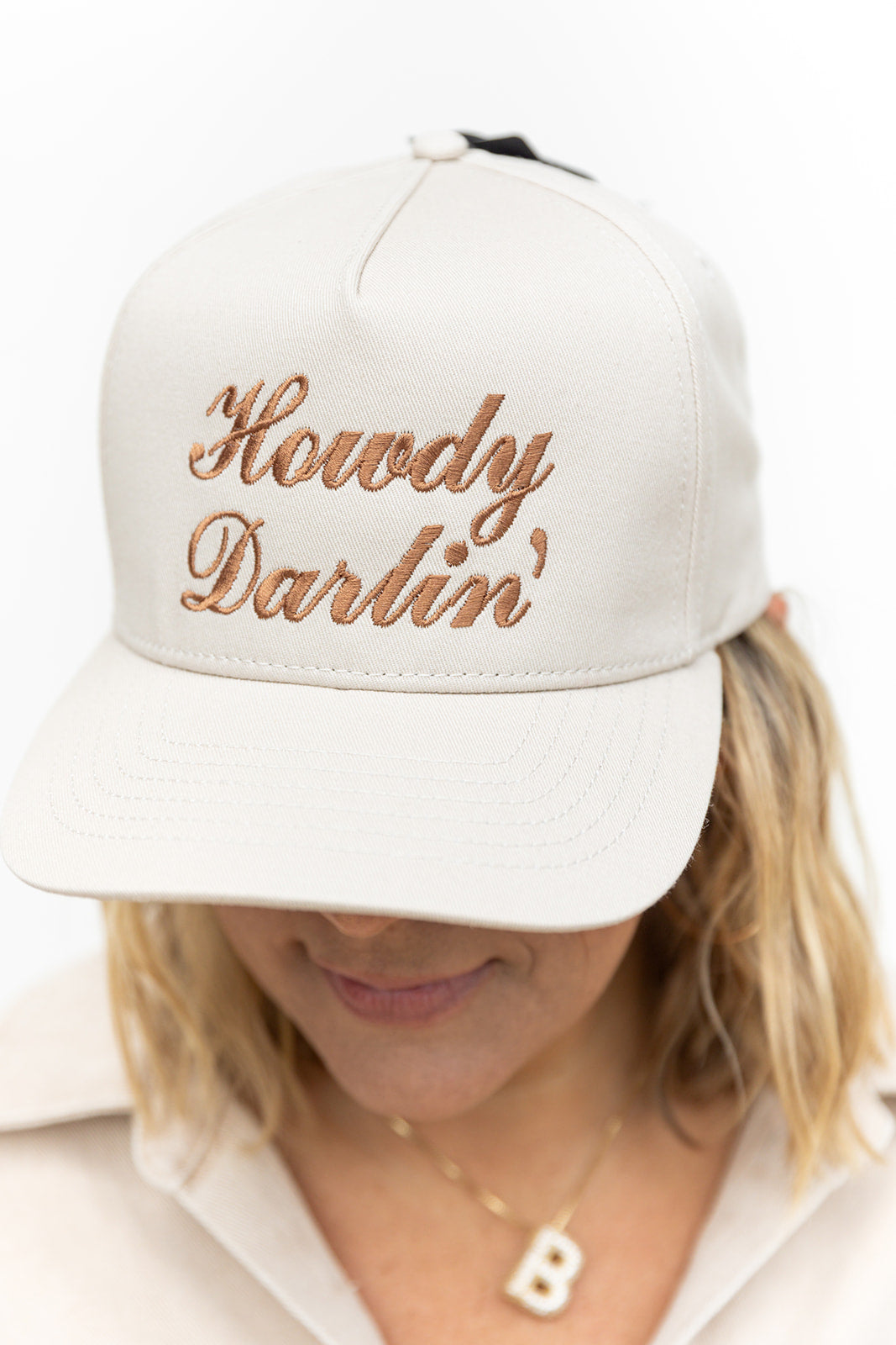 Howdy Darlin Trucker Hat - Tan