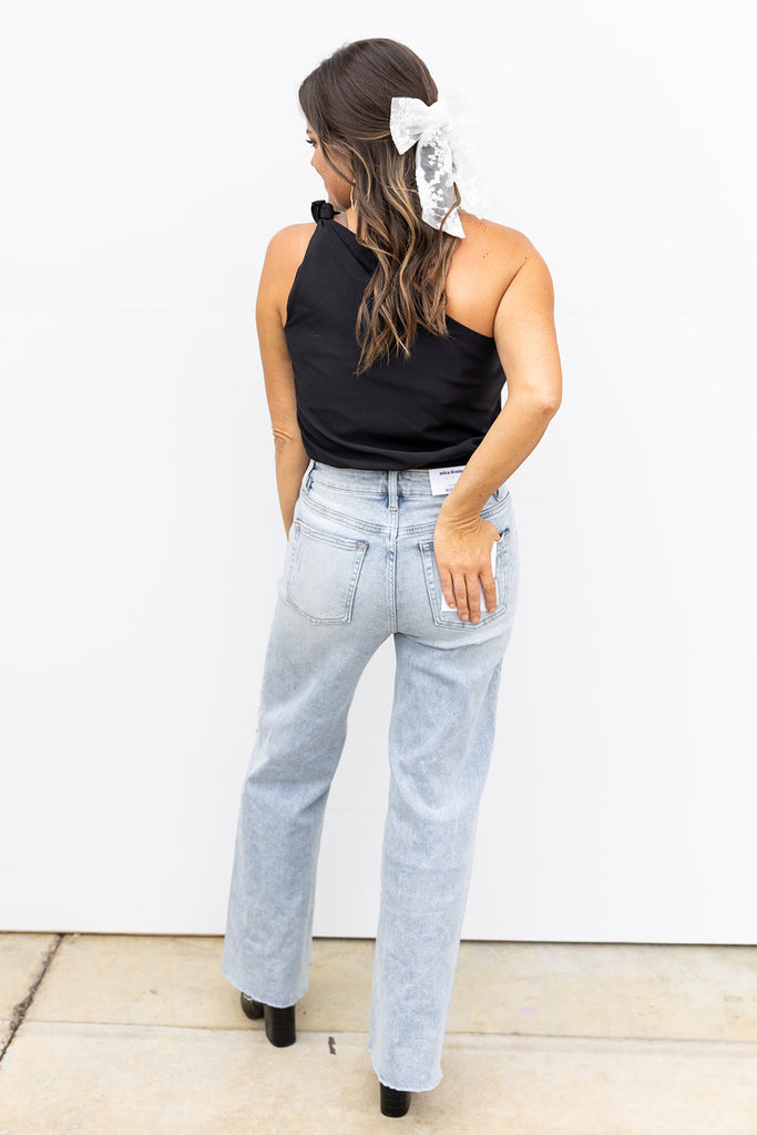 Polished in Pearls High Rise Denim