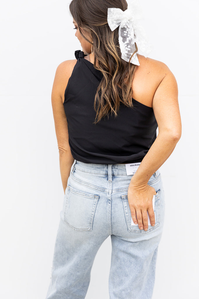 Polished in Pearls High Rise Denim