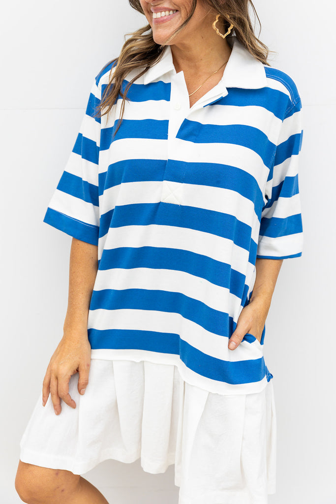 Royal Stripes Tshirt Dress