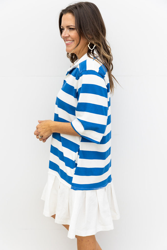 Royal Stripes Tshirt Dress